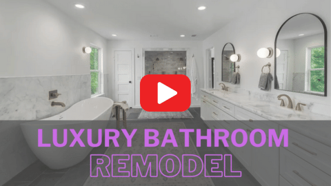 Bathroom remodel image that serves as a link to a youtube video